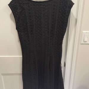 Elegant Black Eyelet Dress